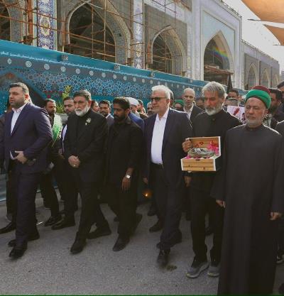طنین مظلومیت دانش‌آموزان میناب در کربلای معلی؛ برگزاری سوگواره هنری "موسم میادین الثبات" در جوار بارگاه مطهر حسینی (ع)