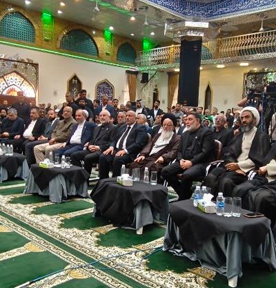 حضور رئیس مجلس شورای اسلامی ایران در مراسم اربعین دفن رهبر شهید