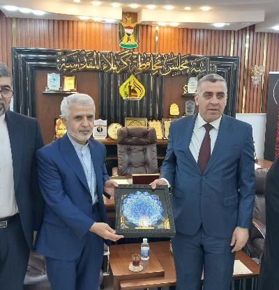 دیدار سرکنسول جدید جمهوری اسلامی ایران در کربلای معلی با رئیس شورای استان