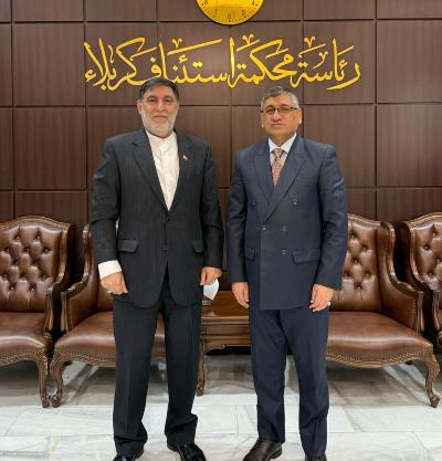 القنصل العام بالوكالة یلتقي برئیس محكمة استئناف کربلاء
