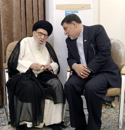 القنصل العام بالوکالة يلتقي سماحة آية الله السيد مرتضى القزويني (دام ظله)