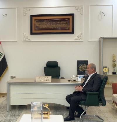 القنصل العام بالوکالة یلتقي رئیس غرفة صناعة کربلاء